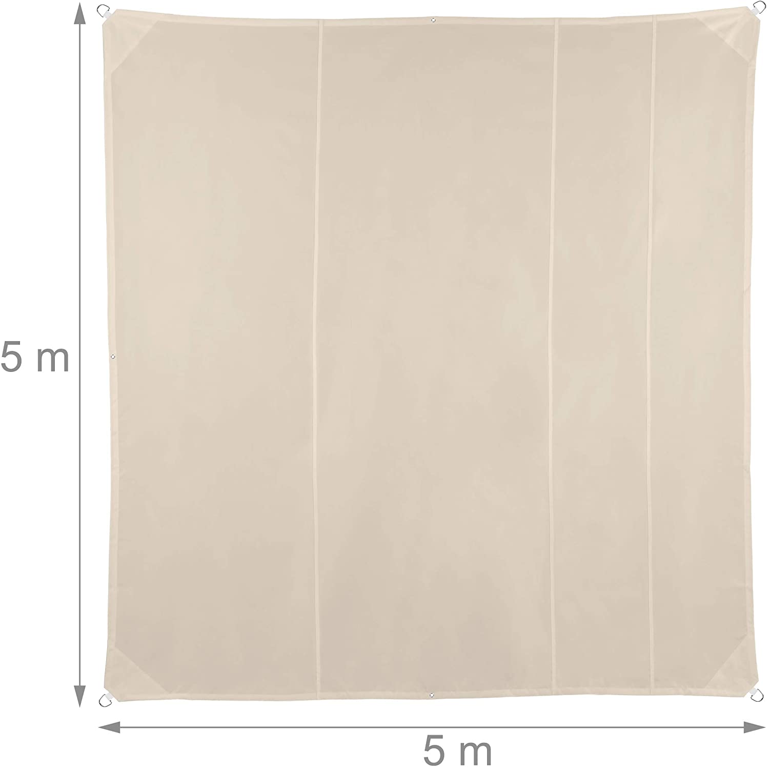 Vela ombreggiante quadrata 5 x 5 m beige 13_0002942_4