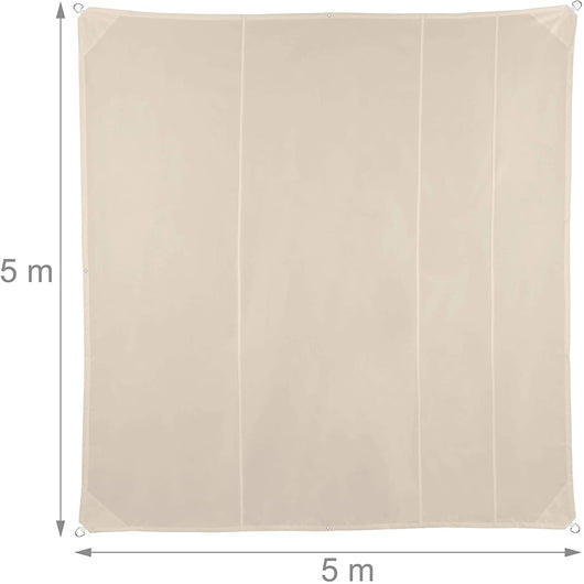 Vela ombreggiante quadrata 5 x 5 m beige 13_0002942_4