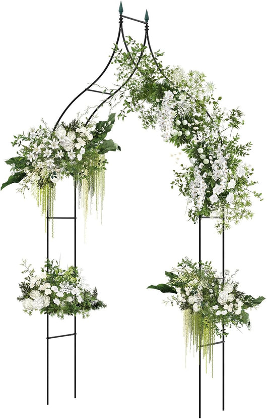 Arco da Giardino in Metallo Decorativo, Pergolato da Esterno per Piante Rampicanti, Arco da Giardino per Prato, Cerimonia di Matrimonio e Decorazioni per Feste