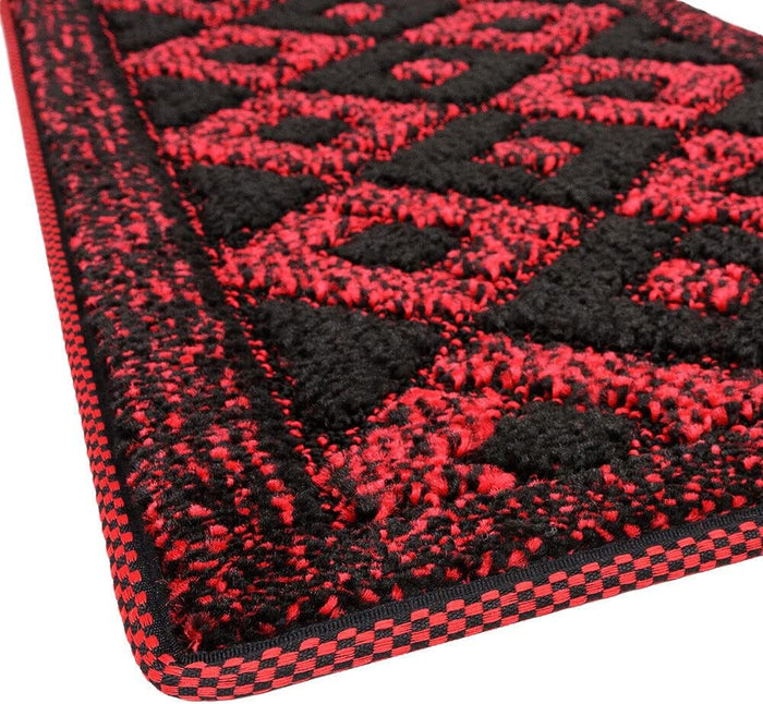 Zerbino Ingresso 40x70 cm Asciugapassi Assorbente Antiscivolo Vellutato Made In Italy Rosso
