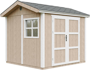 Casetta da giardino di qualit? premium 5,9 m² - H252x250x294 cm - Timbela M913A-TERRA BROWN