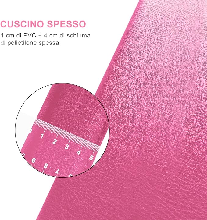 Tappetino per Pole Dance Pieghevole Tappeto per Palo da Danza Antiscivolo, Diametro 150 x 5 cm(Rosa)