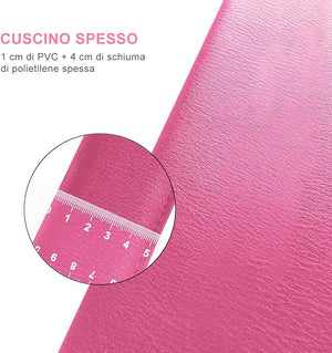 Tappetino per Pole Dance Pieghevole Tappeto per Palo da Danza Antiscivolo, Diametro 150 x 5 cm(Rosa)