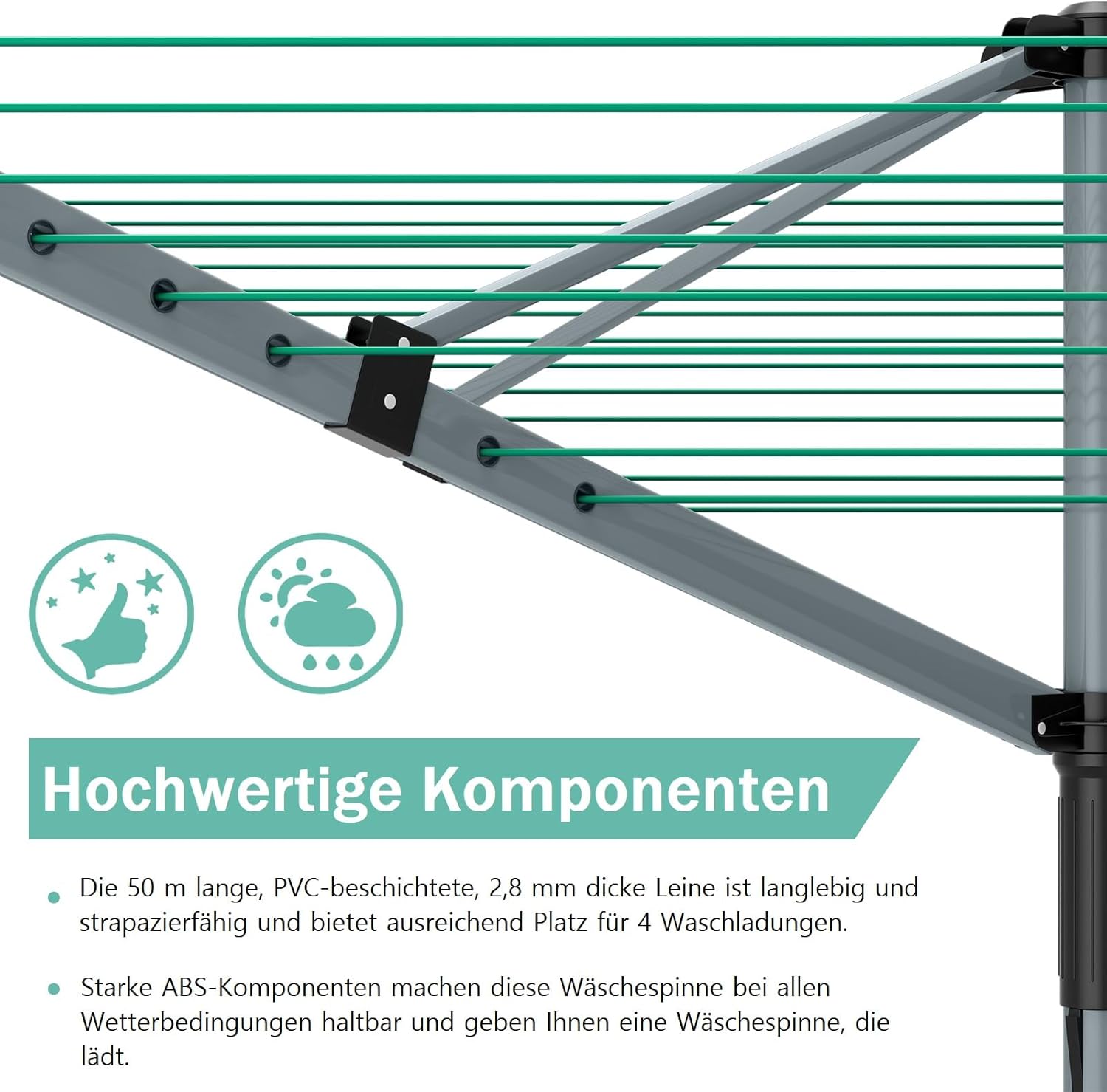 Stendino Verticale Salvaspazio - RATTANTREE - 4 Livelli Stendibiancheria Allungabile con Ruote, Acciaio Inossidabile Stendino da Balcone Esterno, Stendipanni per Interno, Bianca