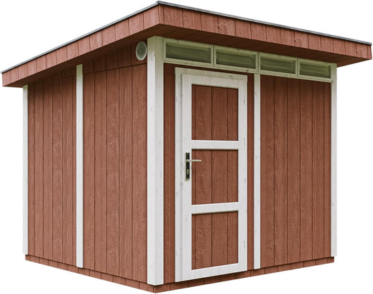 Casetta da Giardino di QUALIT? PREMIUM 5,9m?²-L279xW293cm - TIMBELA M903-REDWOOD RED