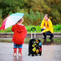 Set di Valigia per Bambini, 16" Valigia+ 12" Zaino, 2 Pezzi, con Ruote Girevoli a 360° e Maniglia Retrattile, Ideale per Viaggiare in Modo Comodo e Divertente (Modello 17)