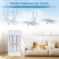 Tavolo da Toelettatura per Cani, Accessori Pieghevole per Toilette con Bracci Regolabili in Altezza, Guinzagli e Morsetti a Vassoio a Rete, Portata 150 kg (125 x 61 x 162,5 cm)