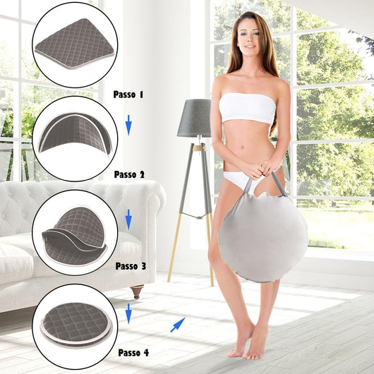 Sauna a Vapore Portatile con Telecomando, Cabina Sauna a Vapore Pieghevole con Sedia e 9 Livelli di Temperatura, Telaio in metallo (Grigio)