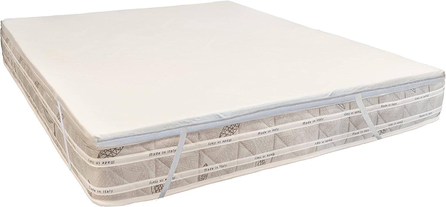 Topper Correttore Materasso piazza e mezza Memory 130x195 H4 Ortopedico Rigidità  media Sottovuoto Oeko-Tex