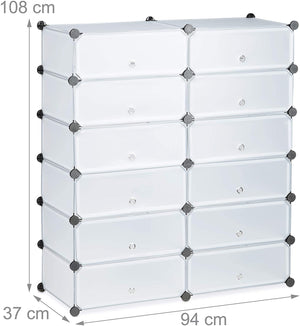 Scarpiera scarpiera con 12 armadietti 24 paia trasparente 13_0001634