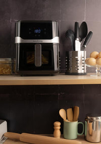 Innoliving Friggitrice ad Aria 5 Litri INN-890 con Pannello Digitale Touch, 7 Programmi Preimpostati, Finestra di Controllo e Luce Interna