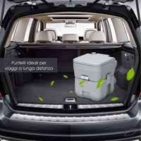 20L Toilette Portatile, Toilette da Esterno per Campeggio Viaggio, con Serbatoio dell'Acqua di Scarico Estraibile, 36x42x43 cm