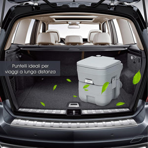 20L Toilette Portatile, Toilette da Esterno per Campeggio Viaggio, con Serbatoio dell'Acqua di Scarico Estraibile, 36x42x43 cm