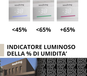 Innoliving Deumidificatore 40L, Modalità Asciugatura e Purificazione, Gas R290 Eco-Friendly, Timer 24h, Digitale, Capiente, Sbrina Autom, Serbatoio 5.5 Litri