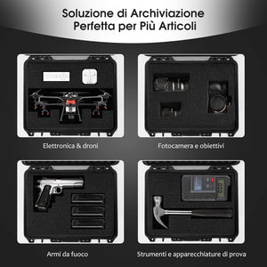 Valigetta per Macchina Fotografica Impermeabile, Custodia per Fotocamera con inserto in Schiuma Personalizzabile, Impermeabile IP66 e Antipolvere (34 x 31 x 16 cm)