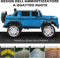 Mercedes Benz Macchina Elettrica per Bambini 12V, Veicolo Elettrico con Luci LED e Chiusura di Sicurezza, Macchina Cavalcabile per Bambini 3-8 Anni (Blu)