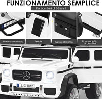 Mercedes Benz Macchina Elettrica per Bambini 12V, Veicolo Elettrico con Luci LED e Chiusura di Sicurezza, Macchina Cavalcabile per Bambini 3-8 Anni (Bianco)
