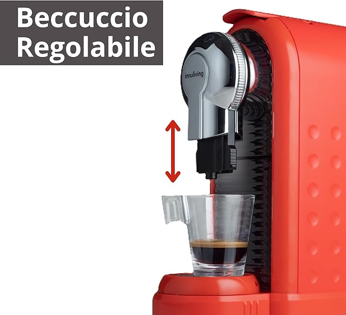 Innoliving Macchina da Caffè in Cialde ESE INN-840, Compatibile con Cialde ESE 44mm, Design Compatto, Serbatoio 0.9L, Riscaldamento Rapido, Caffè Espresso Cremoso, Facile da Pulire
