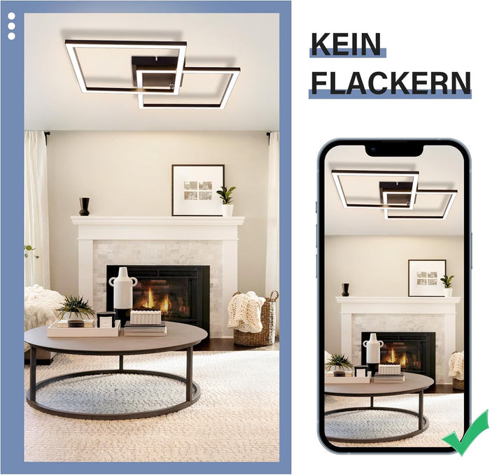 ZMH Lampada da soffitto plafoniera LED moderna 24W bianca calda design per cucina