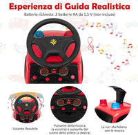 Camion dei Pompieri per Bambini, con Macchina a Bolle Fari Allarme e Musica, Macchinina Cavalcabile a Spinta per Bambini 18-36 Mesi (Rosso,2)