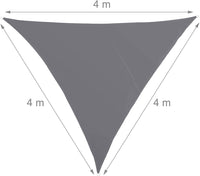 Vela ombreggiante triangolare 4 x 4 x 4 m grigia 13_0002940_2