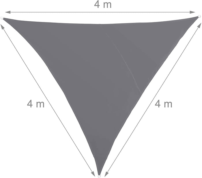 Vela ombreggiante triangolare 4 x 4 x 4 m grigia 13_0002940_2