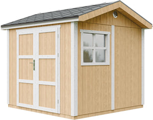 Casetta da giardino di qualit? premium 5,9 m² - H252x250x294 cm - Timbela M913A-HARVEST HONEY