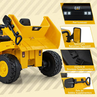 12V Caterpillar Veicolo da Costruzione Elettrico, Macchina Elettrica per Bambini con Telecomando Paletta e Cassone Basculante, 3-4 km/h, per Bambini 3-6 Anni