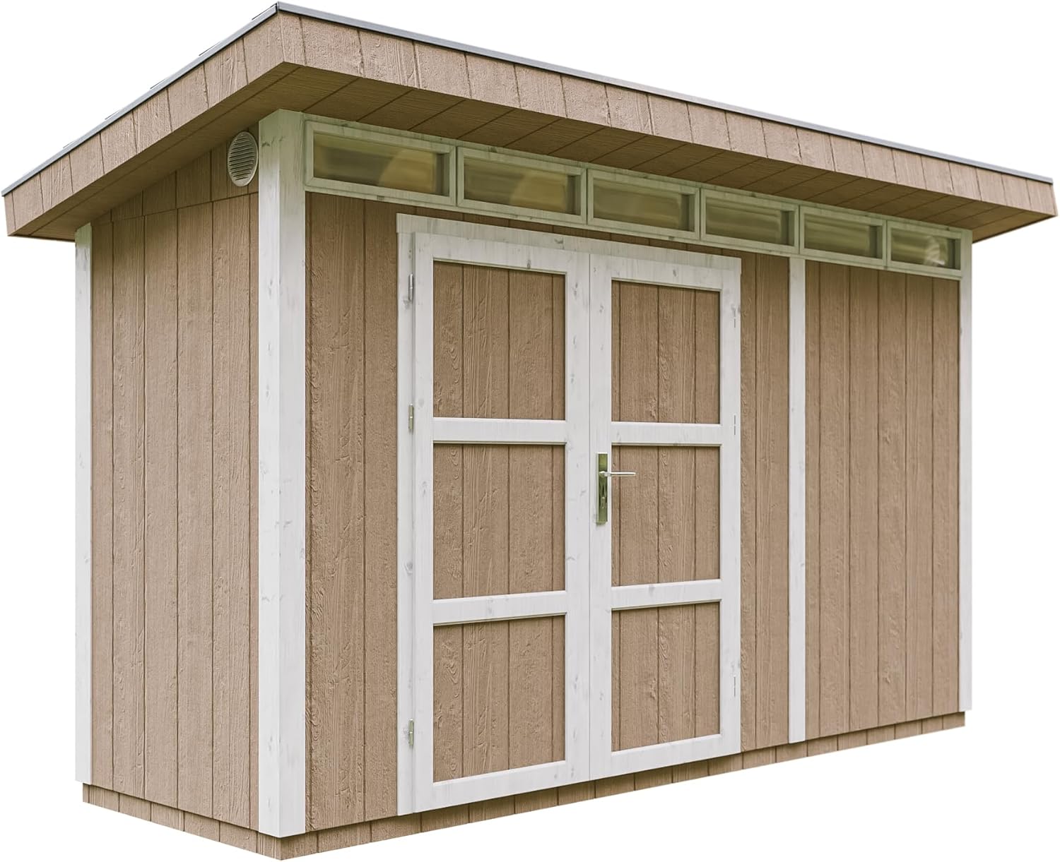 Casetta da Giardino di QUALIT? PREMIUM 4,3m?²-L161xW411cm - TIMBELA M902A-TERRA BROWN