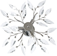 Plafoniera 3 lampadine da max 40 watt e14 design foglie acriliche lampadario lampada da soffitto apparecchio di illuminazione per soggiorno camera da letto trasparente 01_0000116