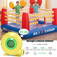 Ventilatore di Aria del Castello Gonfiabile, Soffiatore per Giochi Gonfiabili con Cavo di Alimentazione, per Castello Gonfiabile, Scivolo Acquatico e Giochi Gonfiabili (380W)