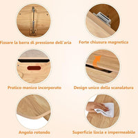 Cassapanca Contenitore 3 in 1 per Bambini Trasformabile in Legno con Scatola dei Giocattoli, Tavolo bambini con Sedie Multifunzione per 3-7 Anni (Naturale)