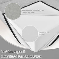 3 in 1 Divano Letto, Materasso da Pavimento 15 cm in Schiuma ad Alta Densità Traspirante, Letto Ospite Portatile per Soggiorno Camera (Grigio)