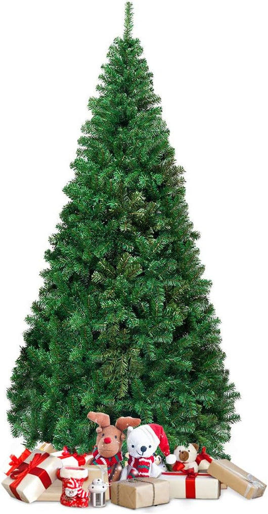 di Natale 150/180/210/240 cm, Albero di Natale Artificiale e Folto con 350/650/950/1138 Rami e Base in Metallo, Albero di Natale Realistico per Casa, Ufficio e Negozio, Verde (210 cm)
