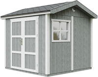 Casetta da giardino di qualit? premium 5,9 m² - H252x250x294 cm - Timbela M913A-CAVERN STEEL