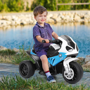 BMW Moto Cavalcabile per Bambini, Moto Giocattolo con Rotelle, Fari, Funzione Musica, Motocicletta a 3 Ruote, Regalo Perfetto per Bambini, 66 x 37 x 44,5 cm (Blu)