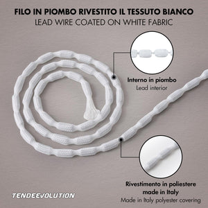 Filo in Piombo Rivestito per Tende - Aggiunge Peso e Stile ai tuoi Tessuti - Made in Italy, Morbido e Flessibile, 50 gr/mt - Venduto al Metro Lineare