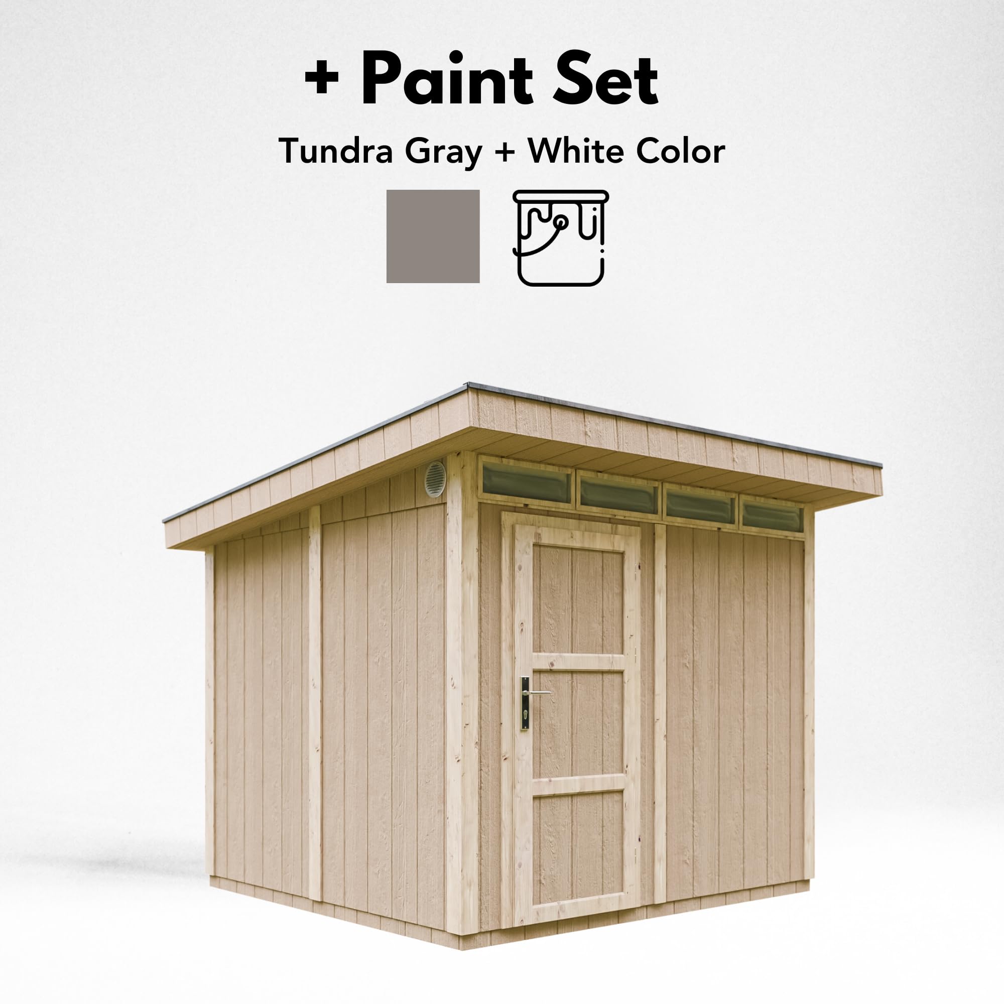 Casetta da Giardino di QUALIT? PREMIUM 5,9m?²-L279xW293cm - TIMBELA M903-TUNDRA GREY