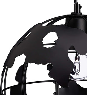 Lampada da parete lampada da terra decorazione di design con sospensione paralume sferico globo nero 13_0001352