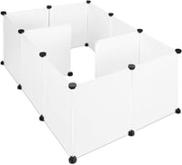 Recinto per animaletti in plastica conigli 12 pannelli bianco 13_0000968_2