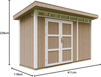 Casetta da Giardino di QUALIT? PREMIUM 4,3m?²-L161xW411cm - TIMBELA M902A