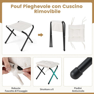 Poltrona Relax con Poggiapiedi, Poltrona da Lettura con Cuscino per Testa, Poltrona Moderna con Schienale e Seduta Imbottiti, Braccioli e Tasca di Stoccaggio, Portata 150 kg (Cashmere Beige)