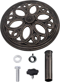 Base per Ombrellone, Ideale per Pali da 38-48mm, Base Ombrellone in Ghisa, Facile da Montare e Pulire, Bronzo