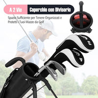 Borsa da Golf Leggera con Supporto, per Campo Pratica, Par 3 e Campi Esecutivi, Borsa da Golf con Tracolla Regolabile, Tasca e Portabottiglie per Donne e Uomini