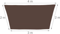 Vela ombreggiante a trapezio 3 x 4 x 2 m marrone 13_0002936