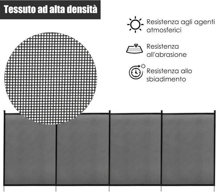 Recinzione di Protezione per Piscina, Barriera Protettiva, Cancelletto di Sicurezza per Piscina, 360 x 125 cm