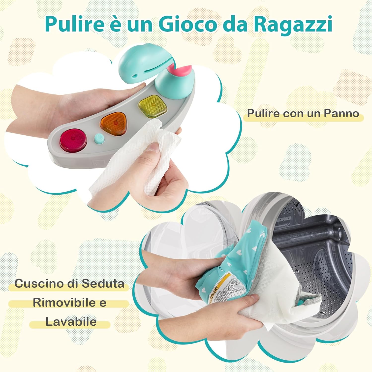 Jumperoo per Bambini, Centro attività Saltella con Altezza Regolabile, Gioco Saltellante con Sedile Girevole a 360°, Saltarello per Neonati con Luci e Suoni per Bambini 6+ Mesi (Blu)