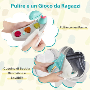 Jumperoo per Bambini, Centro attività Saltella con Altezza Regolabile, Gioco Saltellante con Sedile Girevole a 360°, Saltarello per Neonati con Luci e Suoni per Bambini 6+ Mesi (Blu)