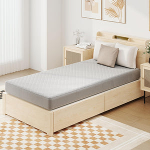 Protezione per Materasso, Coprimaterasso in Velluto Morbido di Lusso con Fondo Antiscivolo, Copertura per Materasso Confortevole con Imbottitura in Spugna (200 x 90 cm)