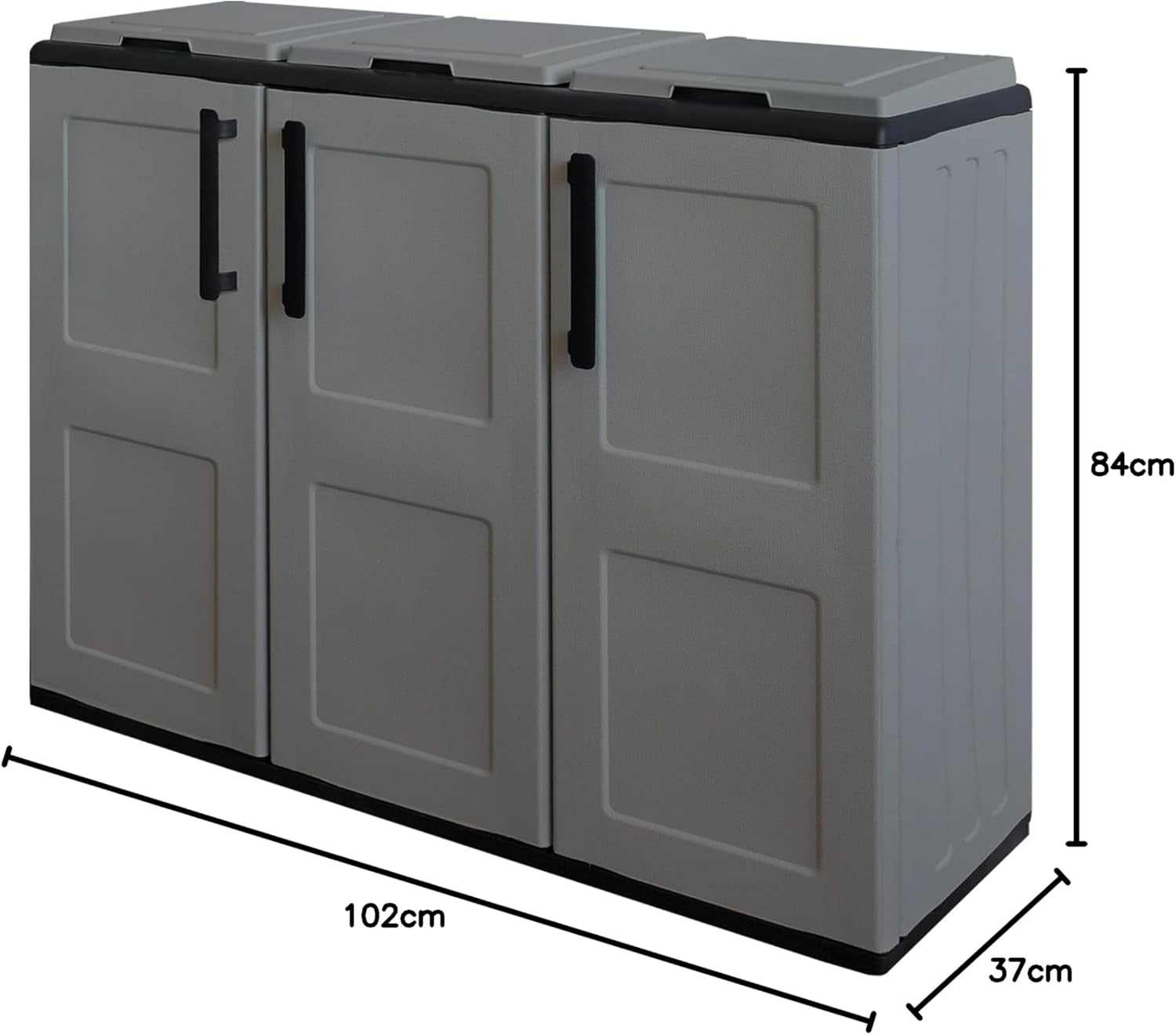 Armadio basso prodotto in polipropilene, materiale ri-ciclabile